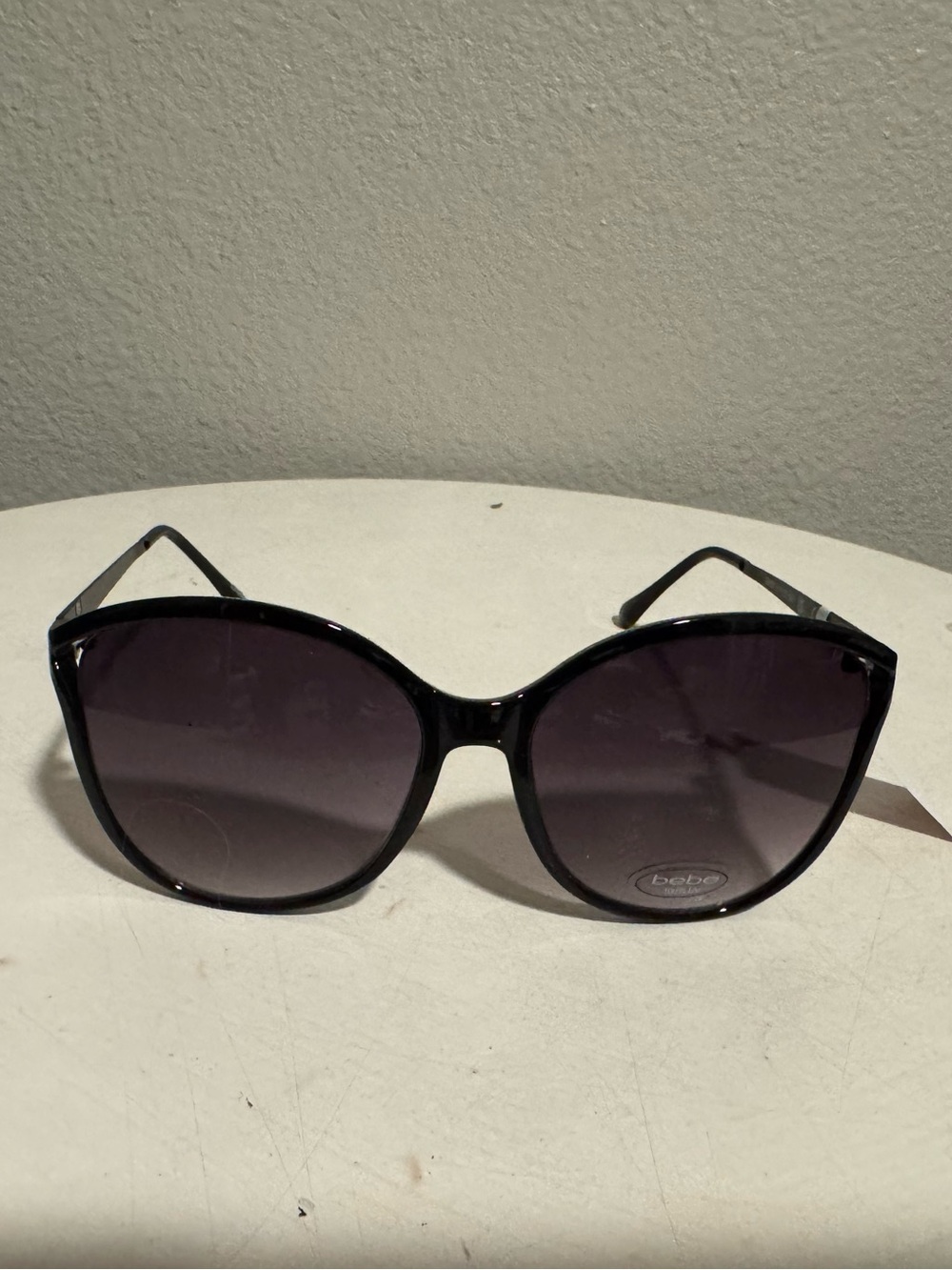bebe Black Frame Sunglasses with Brown Gradient Lenses